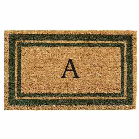 Calloway Mills Monogram Door Mat, Natural, Sage Green, 18 in W x 30 in L 153041830A